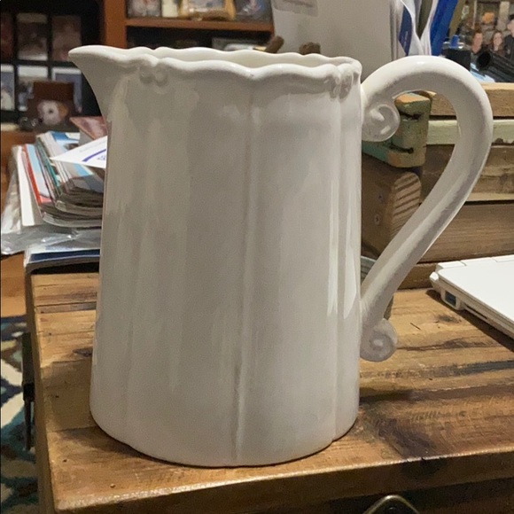 Sur La Table Antique White Pearl Pitcher